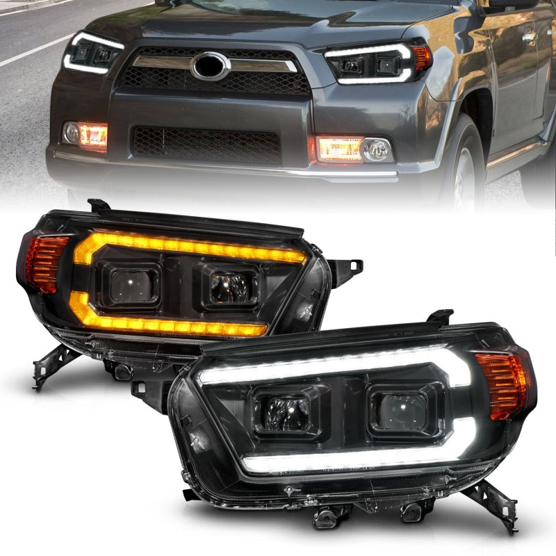 ANZO 10-13 Toyota 4Runner Projector Headlights - Black ANZO Headlights AXOPROS