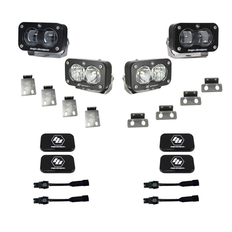 Baja Designs Baja Designs 21+ Ford Raptor/22+ Bronco S2 SAE Pro Fog Pocket Light Kit Fog Lights aftermarket performance part