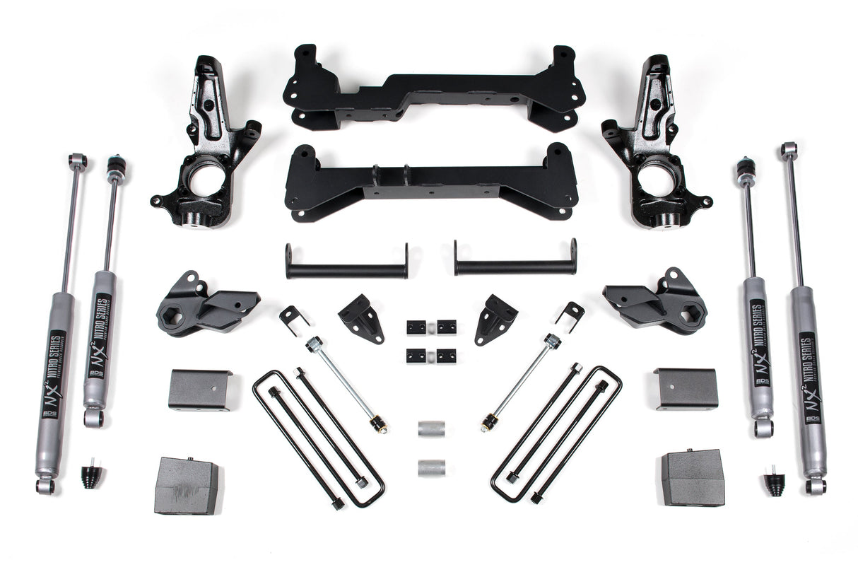 7 Inch Lift Kit - Chevy Silverado Or GMC Sierra 2500HD (01-10) 2WD BDS Suspension Suspension Lift Kit AXOPROS