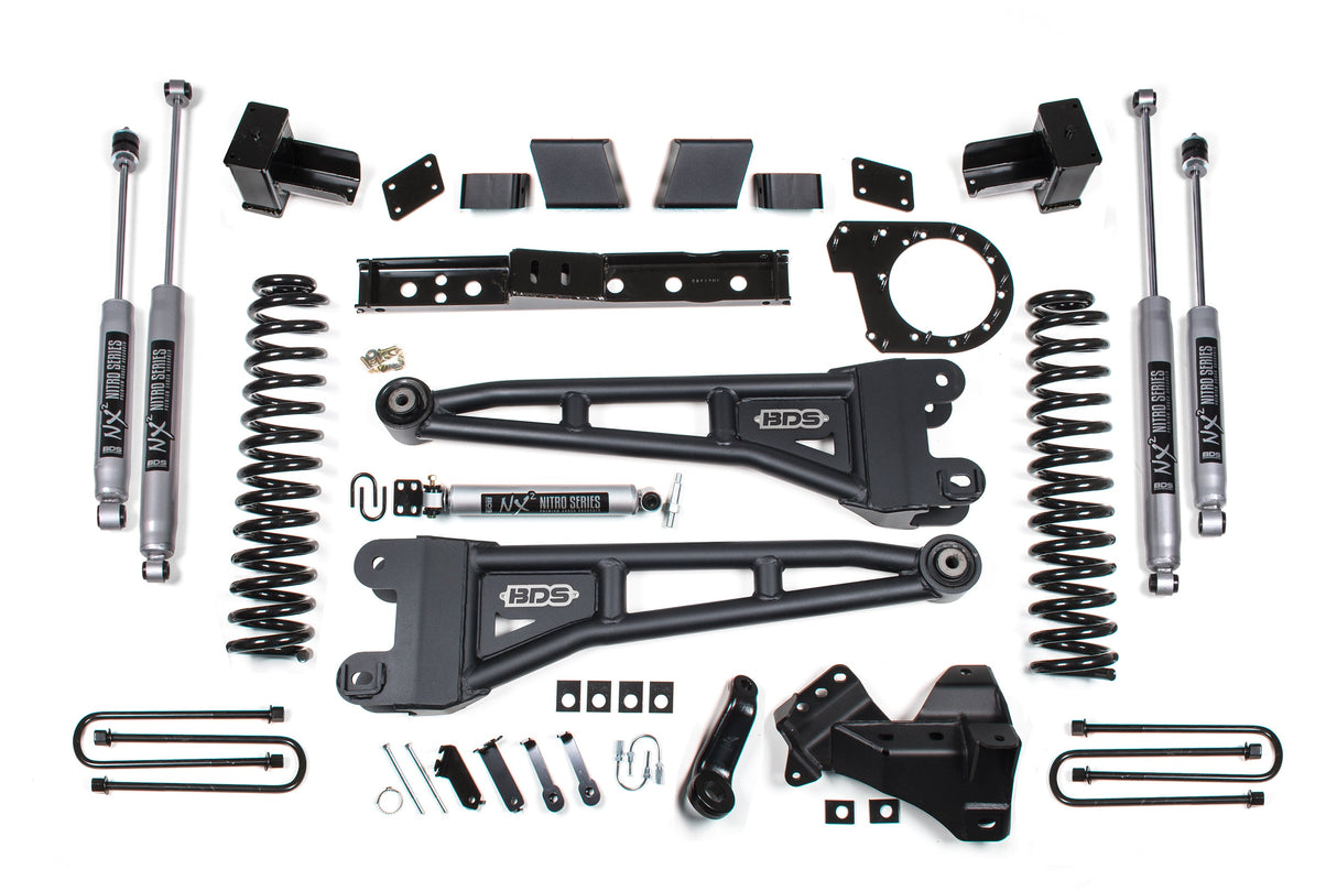 7 Inch Lift Kit W/ Radius Arm - Ford F350 Super Duty DRW (20-22) 4WD - Diesel BDS Suspension Suspension Lift Kit AXOPROS