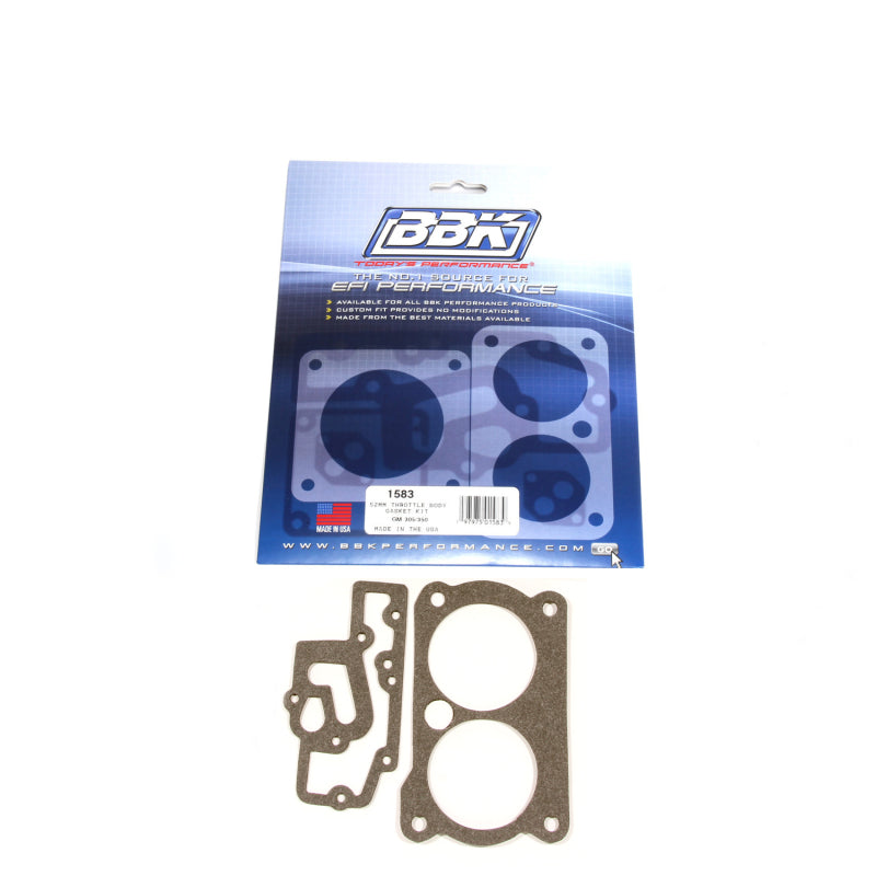 BBK BBK 85-97 GM 305350 LT1 Twin 52mm Throttle Body Gasket Kit Air Intake Components aftermarket performance part