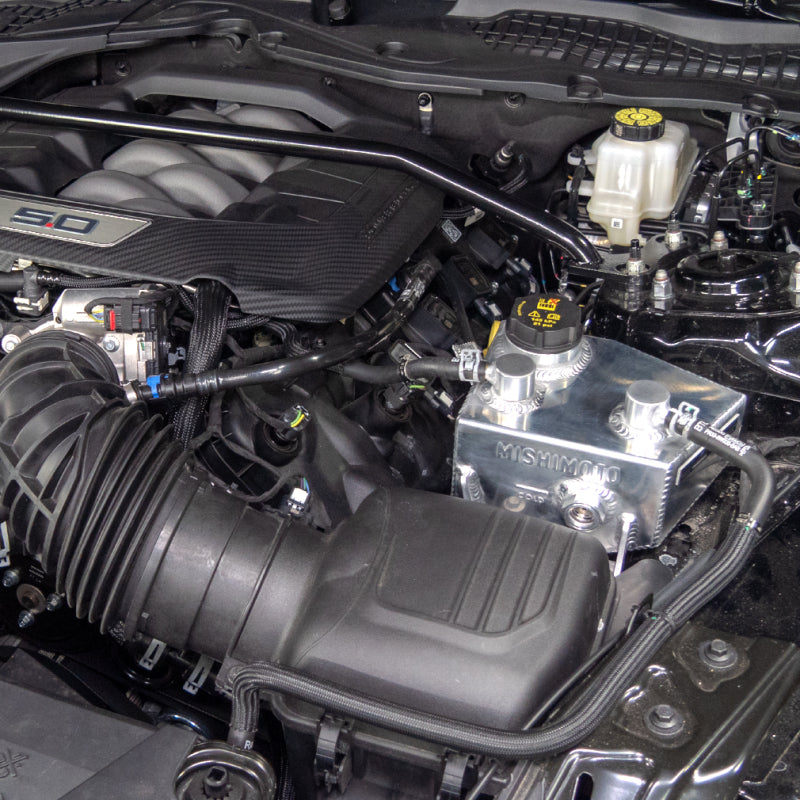 Mishimoto 2024+ Ford Mustang V8/2.3L EcoBoost Expansion Tank - Black Mishimoto Coolant Reservoirs  AXOPROS