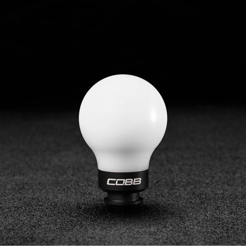 Cobb Subaru 5-Speed COBB Knob - White Knob w/ Stealth Black COBB Shift Knobs AXOPROS