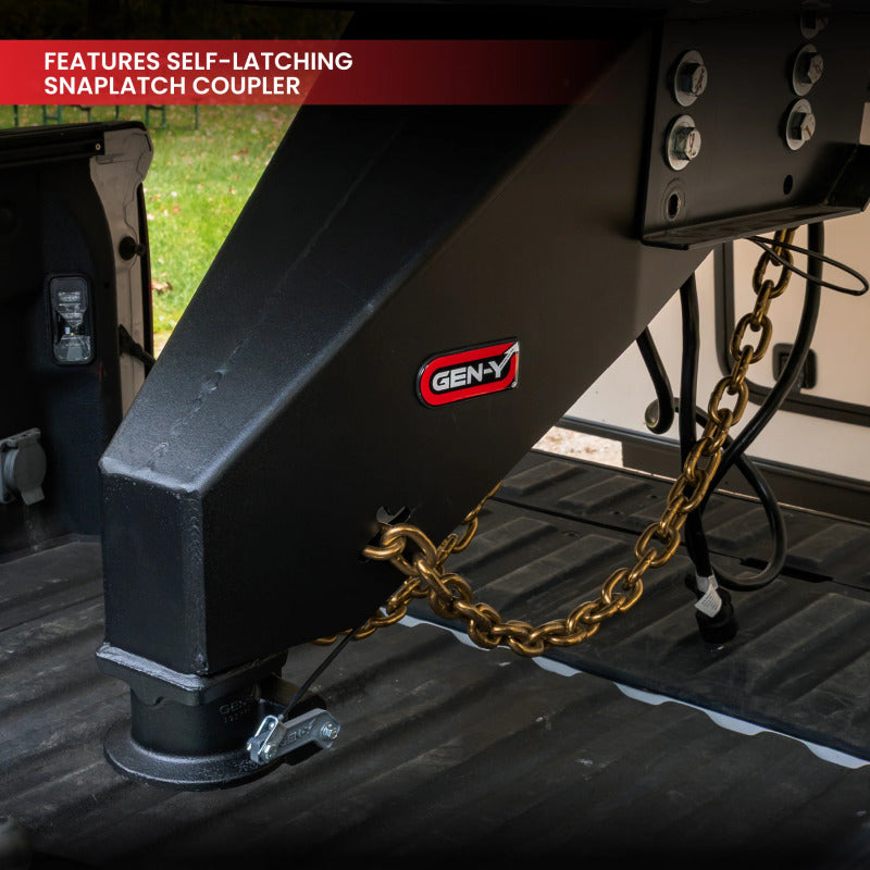 GEN-Y Hitch Gen-Y Nomad Static 5th Wheel to Gooseneck - 6.5K TW 30K Tow - Texture Black (1116/1621/1716 Frames) Hitch Accessories aftermarket performance part