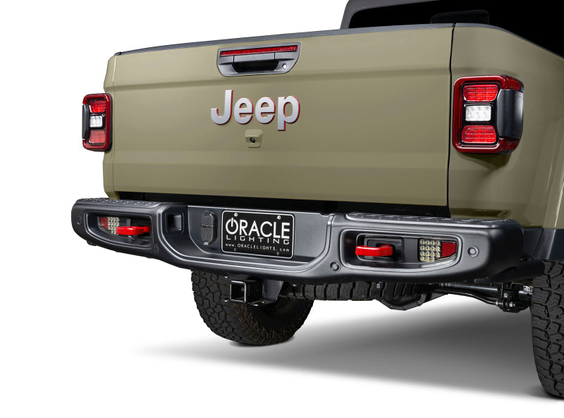 Oracle Jeep Gladiator JT Rear Bumper LED Reverse Lights w/ Plug & Play Harness - 6000K ORACLE Lighting Tail Lights  AXOPROS