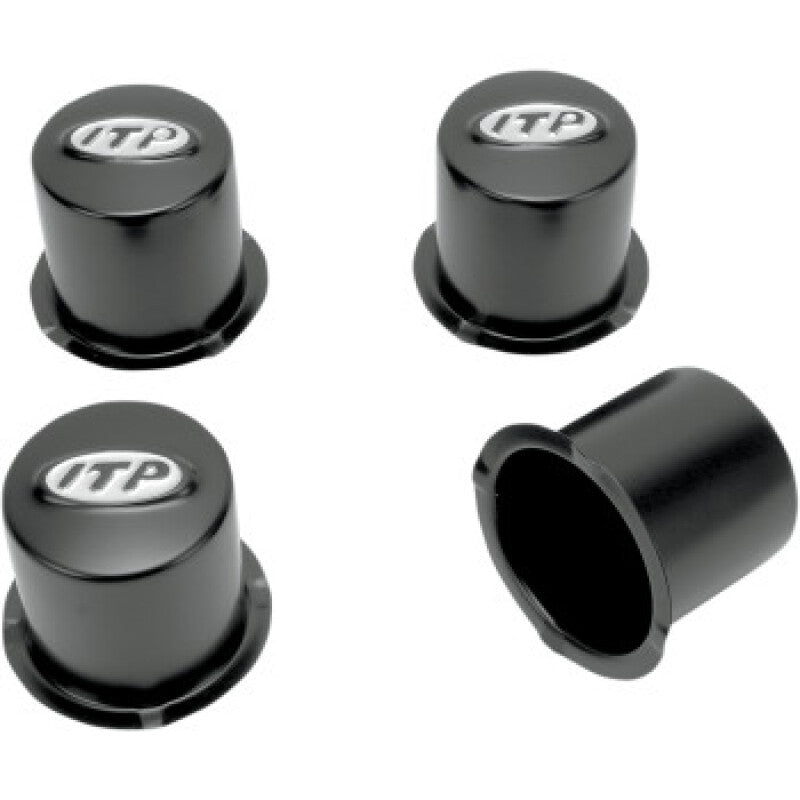 ITP Center Cap (Set of 4) - 4x110 - Black ITP Wheel Center Caps  AXOPROS