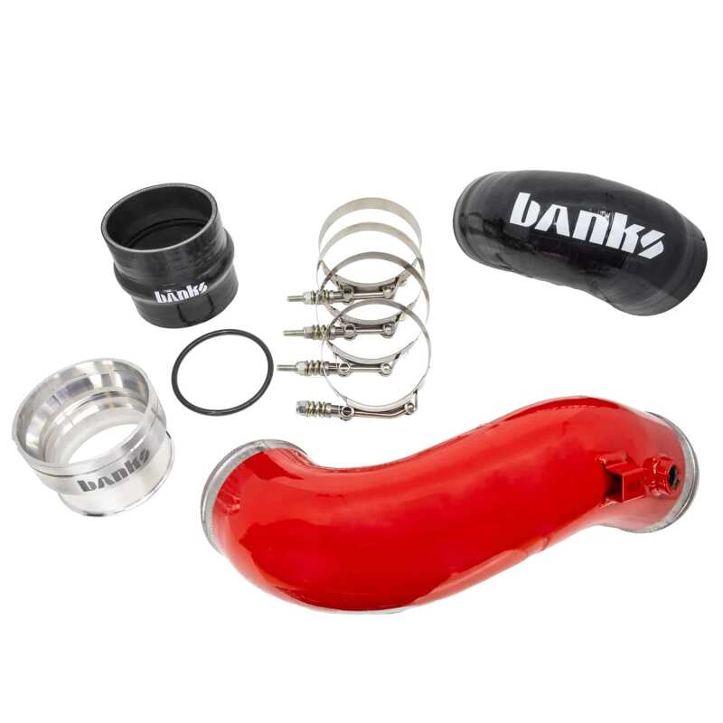 Banks Power Banks Power 17-26 Ford Super Duty 6.7L Non-HO Boost Tube Kit - Red Intercooler Ducting aftermarket performance part