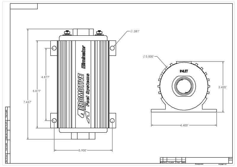 Aeromotive Eliminator-Series Fuel Pump (EFI or Carb Applications) Aeromotive Fuel Pumps  AXOPROS
