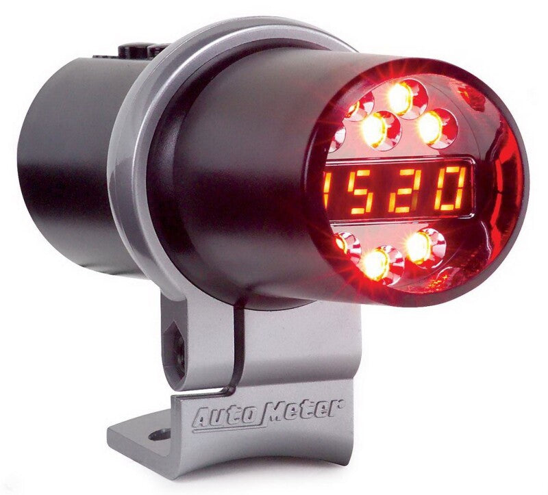AutoMeter Shift Light Dig W/ Multi-Color Led Blk Pedestal W/ RPM Playbk Dpss Level 3 AutoMeter Gauges AXOPROS
