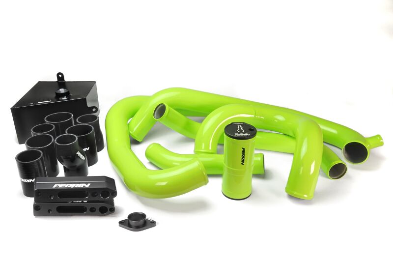 Perrin Performance PERRIN 15-21 Subaru WRX Front Mount Intercooler Boost Tube Kit - Neon Yellow Intercooler Pipe Kits aftermarket performance part