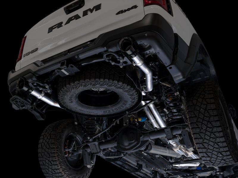 AWE Tuning AWE Tuning 2025+ RAM 1500 RHO 3.0 I6 TT 0FG Dual Rear Exit Cat-Back Exhaust - Diamond Black Tips Catback aftermarket performance part