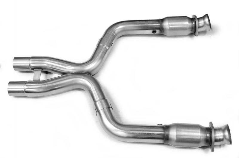 Kooks 11-14 Ford Mustang GT 5.0L 4V 3in x 2 3/4in OEM Cat X Pipe Kooks HDR Req Kooks Headers X Pipes AXOPROS
