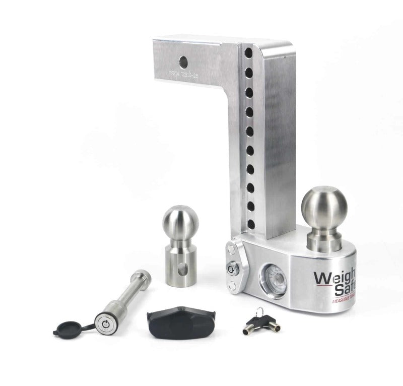 Weigh Safe Weigh Safe 10in Drop Hitch w/Built-in Scale & 2.5in Shank (10K/18.5K GTWR) w/WS05 - Aluminum Hitch Ball Mounts aftermarket performance part