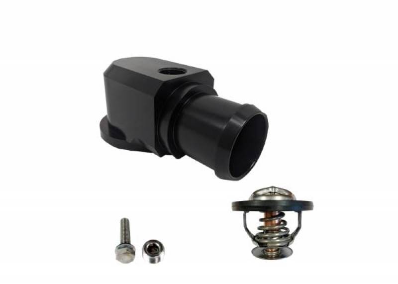 Granatelli 18-19 Jeep Trackhawk Billet Thermostat Housing w/180 Deg Thermostat - Black Granatelli Motor Sports Thermostats  AXOPROS