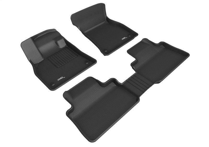 3D MAXpider 3D MAXpider 19-21 Audi E-Tron Kagu 1st 2nd Row Floormats - Black Floor Mats - Rubber aftermarket performance part