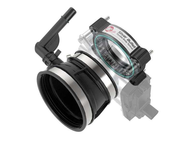 aFe 2020 Vette C8 Silver Bullet Aluminum Throttle Body Spacer / Works With Factory Intake Only - Blk aFe Throttle Body Spacers AXOPROS
