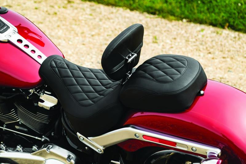 Mustang Motorcycle Mustang 08-21 Harley Rd King, 08-23 Street Glide Trike Sissy Bar Pad Deluxe(12 inch x 9 inch)- Black Sissy Bar Pads aftermarket performance part