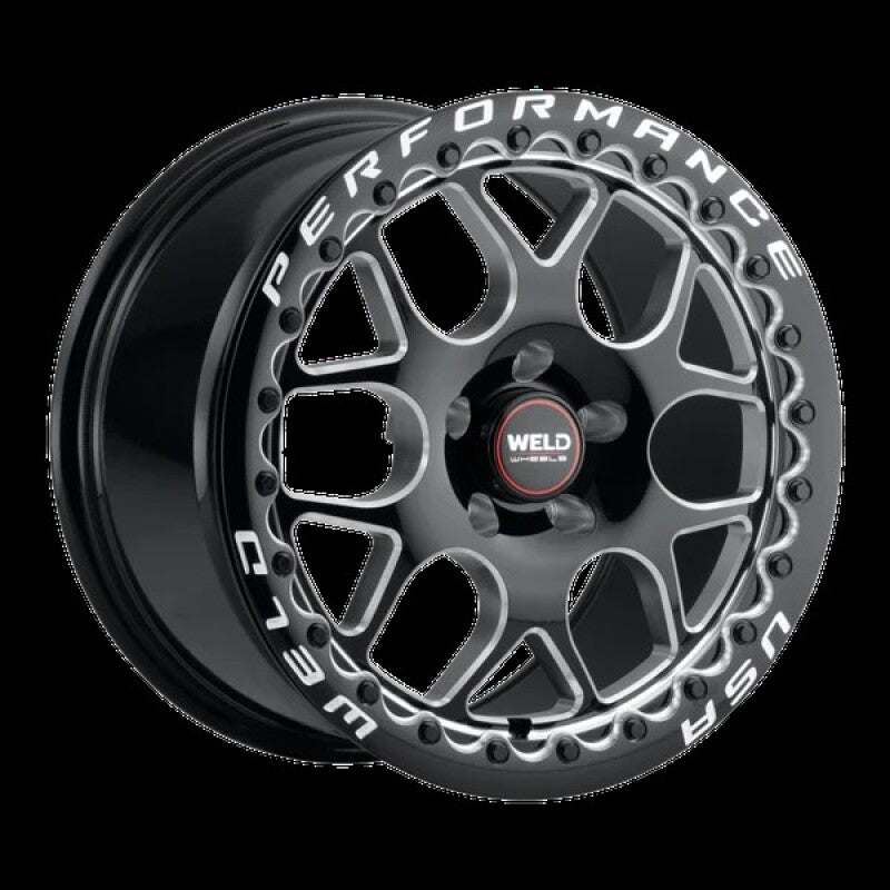 Weld Solana Beadlock 17x11 / 5x115 BP / ET0 / 78.1mm Bore - Gloss Black MIL DIA Wheel Weld Wheels - Cast AXOPROS