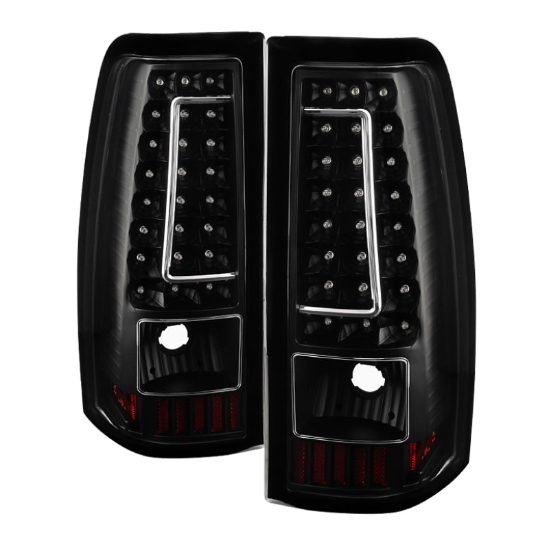 Xtune Chevy Silverado 1500-2500-3500 03-06 C-Shape LED Tail Lights Black ALT-ON-CS03-G2-LED-BK SPYDER Tail Lights  AXOPROS