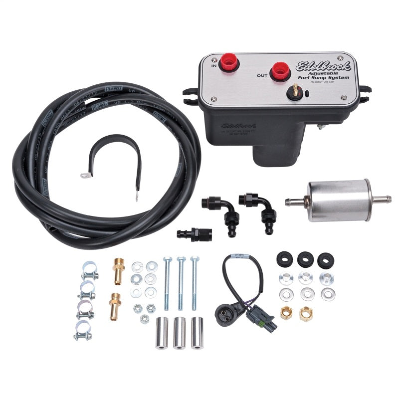 Edelbrock Fuel System Universal Fuel Sump Module Adjustable 255 LPH Edelbrock Fuel Tanks  AXOPROS