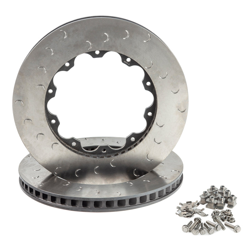 Alcon Nissan R35 GT-R Gen 2 390X32.8mm Rotor Ring Kit - Front Right Alcon Brake Rotors - Slotted AXOPROS