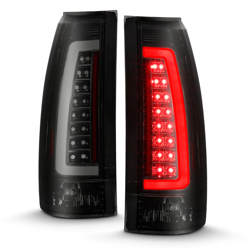 ANZO 1999-2000 Cadillac Escalade LED Taillights Black Housing Smoke Lens Pair ANZO Tail Lights  AXOPROS