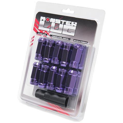 Wheel Mate Monster Locking Lug Nut Set of 4 - Purple 14x1.50 Wheel Mate Lug Nuts AXOPROS
