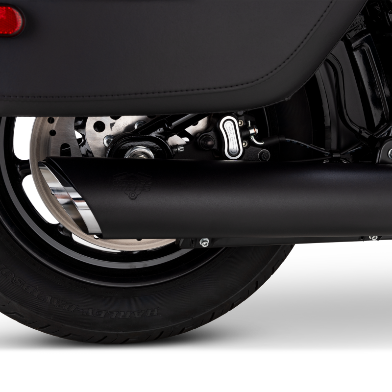 Vance and Hines Vance & Hines 2025+ HD Softail Twin Slash 4in Round Black Slip-On Exhaust Motorcycle Slip-On aftermarket performance part