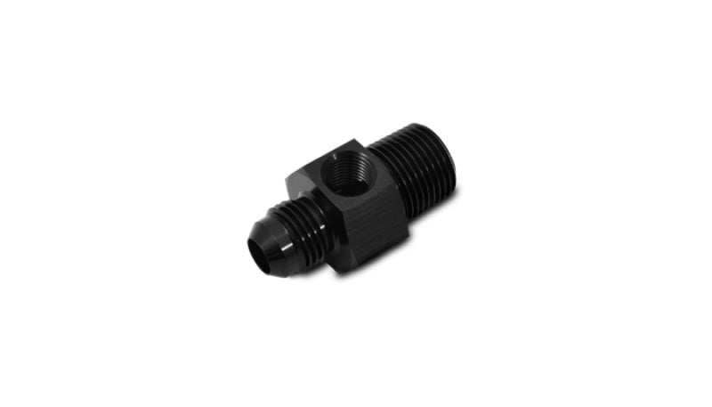 Vibrant -6AN Male to 1/4in NPT Male Union Adapter Fitting w/ 1/8in NPT Port Vibrant Fittings AXOPROS