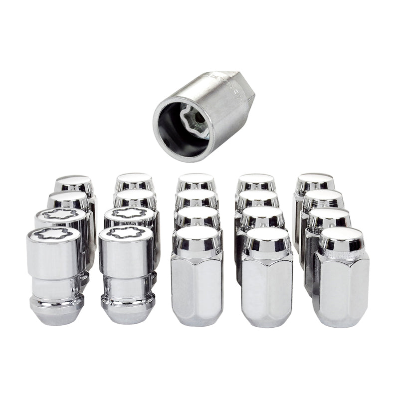 McGard 5 Lug Hex Install Kit (Clamshell) w/Locks (Cone Seat Nut) M12X1.5 / 13/16 Hex - Chrome McGard Lug Nuts AXOPROS