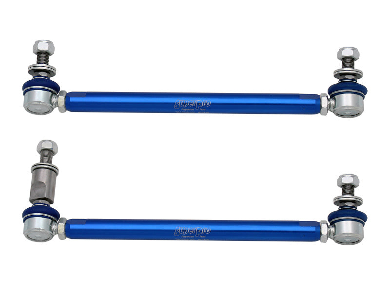 SuperPro 2015 Audi A3 Quattro Premium Front HD Adjustable End Link Set w/ DCC Adapter Superpro Sway Bar Endlinks  AXOPROS