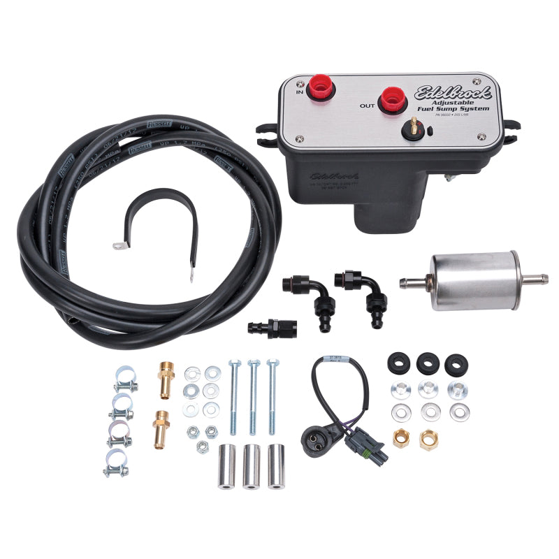 Edelbrock Fuel System Universal Fuel Sump Module Adjustable 255 LPH Edelbrock Fuel Tanks  AXOPROS