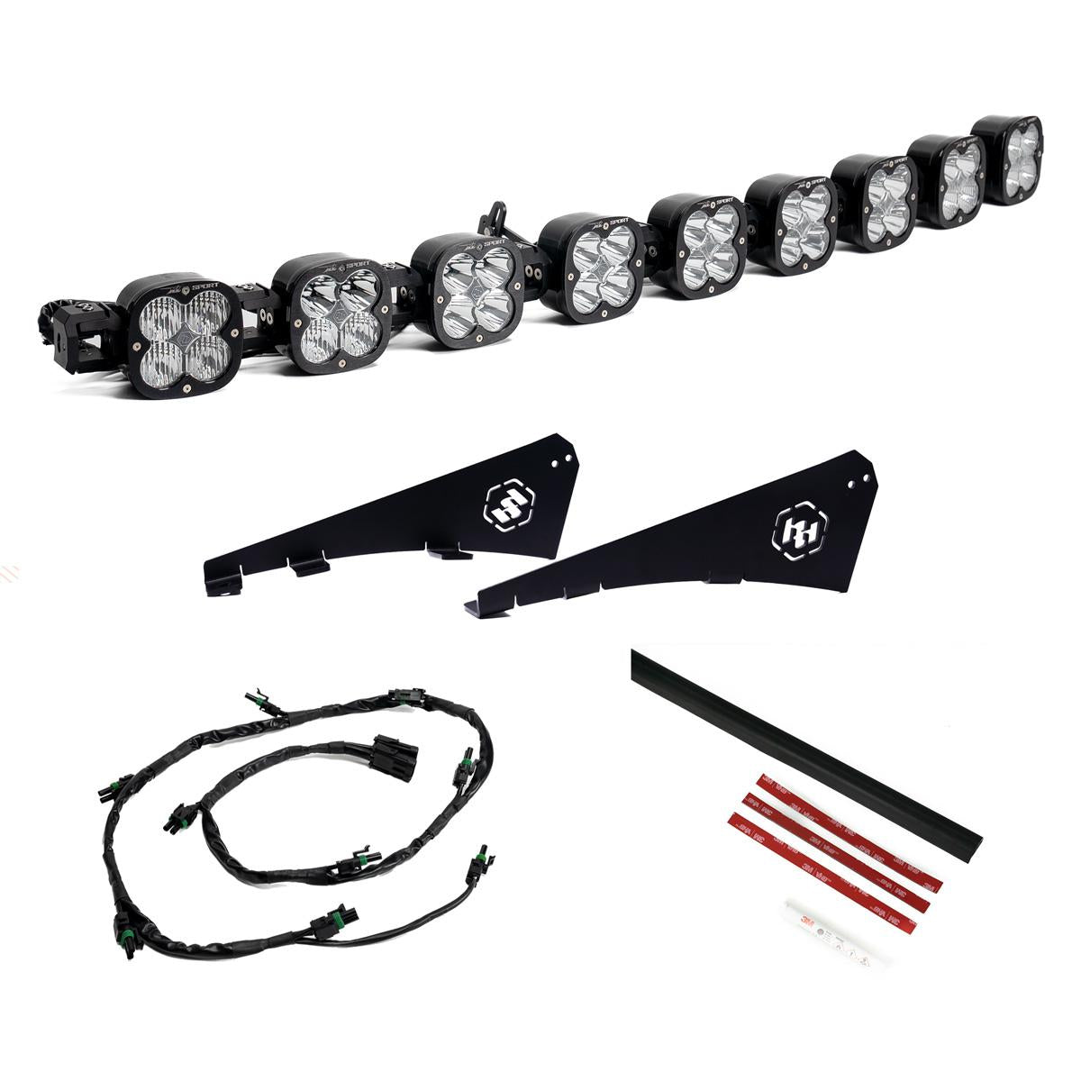 9XL Linkable Roof Bar Kit Baja Designs Light Bar Module Mounting Hardware  AXOPROS