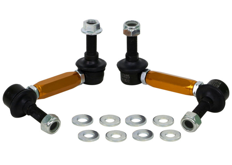 Whiteline Universal Sway Bar Link Assembly Heavy Duty Adjustable Steel Ball 115mm Size Whiteline Sway Bar Endlinks  AXOPROS