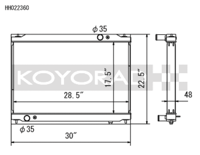 Koyo 09-13 Nissan GT-R 3.8L (AT) Radiator Koyo Radiators  AXOPROS