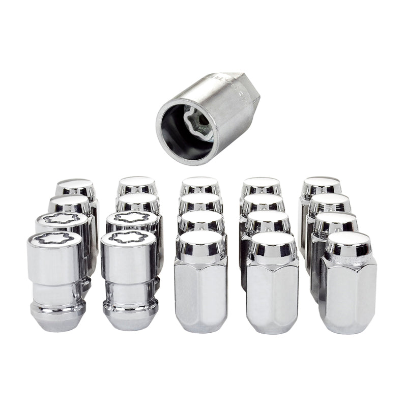 McGard 5 Lug Hex Install Kit (Clamshell) w/Locks (Cone Seat Nut) M12X1.5 / 13/16 Hex - Chrome McGard Lug Nuts AXOPROS
