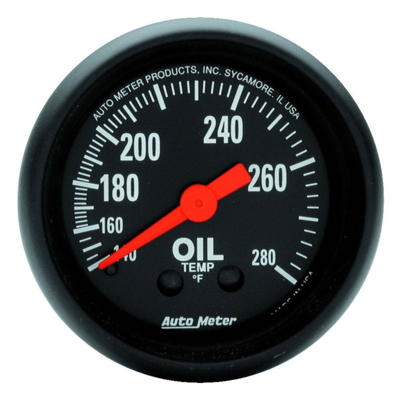 Autometer Z Series 2-1/16in 140-280 Degrees F Mechanical Oil Temperature Gauge AutoMeter Gauges AXOPROS