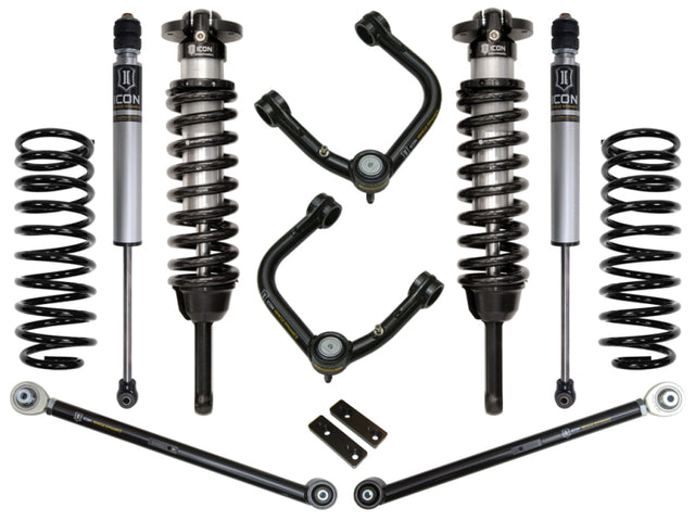 ICON 03-09 Toyota 4Runner/FJ 0-3.5in Stage 3 Suspension System w/Tubular Uca ICON Coilovers  AXOPROS