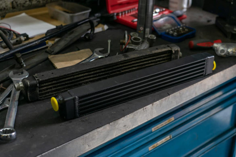 CSF 82-94 BMW 3 Series (E30) High Performance Oil Cooler w/-10AN Male & OEM Fittings CSF Oil Coolers  AXOPROS