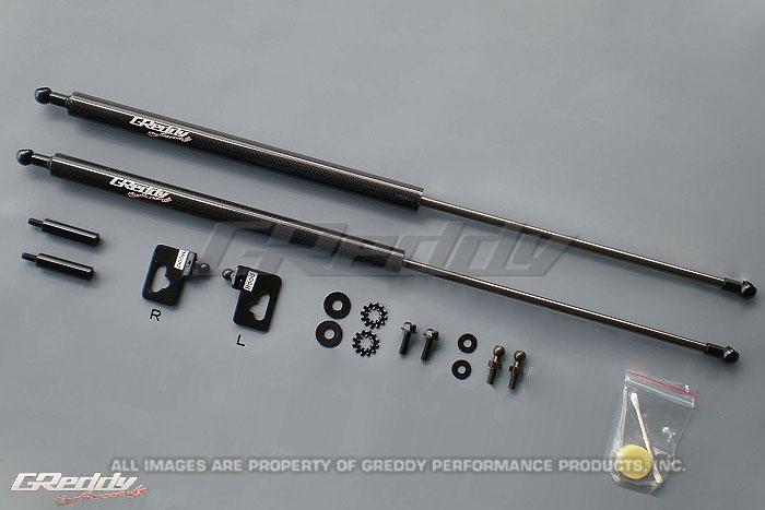GReddy 00-09 Honda S200 AP1/AP2 Engine Hood Lifter Kit (Designed for OEM weight hoods.) GReddy Hood Struts AXOPROS