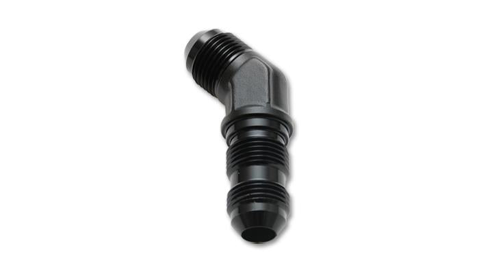 Vibrant -4AN Bulkhead Adapter 45 Degree Elbow Fitting - Anodized Black Only Vibrant Fittings AXOPROS