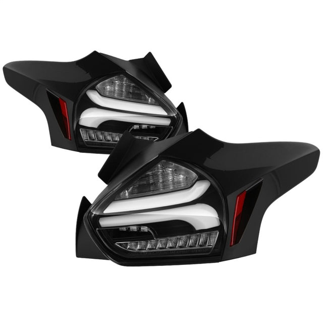 Spyder 15-17 Ford Focus Hatchback LED Tail Lights w/Indicator/Reverse - Black (ALT-YD-FF155D-LED-BK) SPYDER Tail Lights  AXOPROS