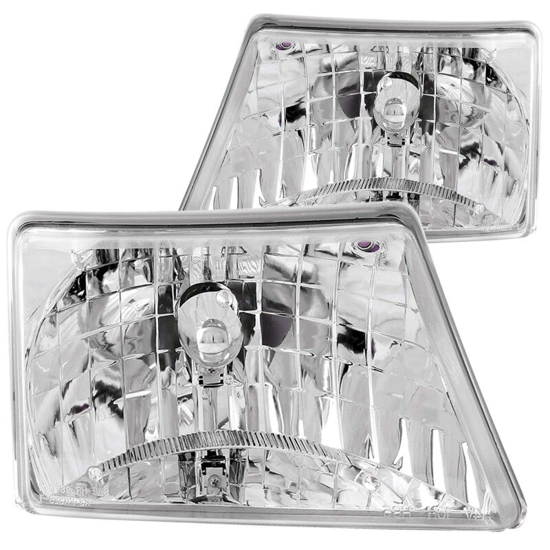 ANZO 1998-2000 Ford Ranger Crystal Headlights Chrome ANZO Headlights AXOPROS