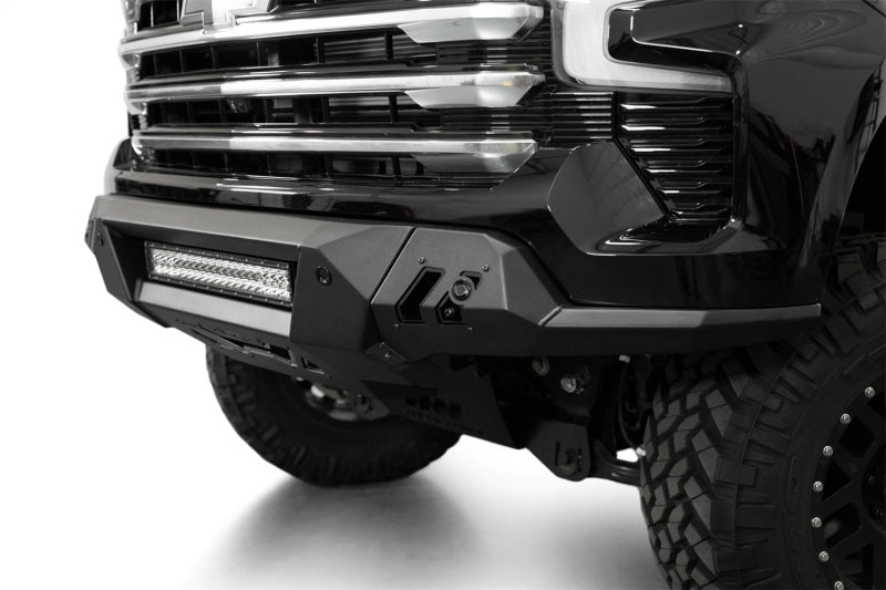 ADD 2022+ Chevrolet Silverado 1500 Black Label Front Bumper Addictive Desert Designs Bumpers - Steel AXOPROS
