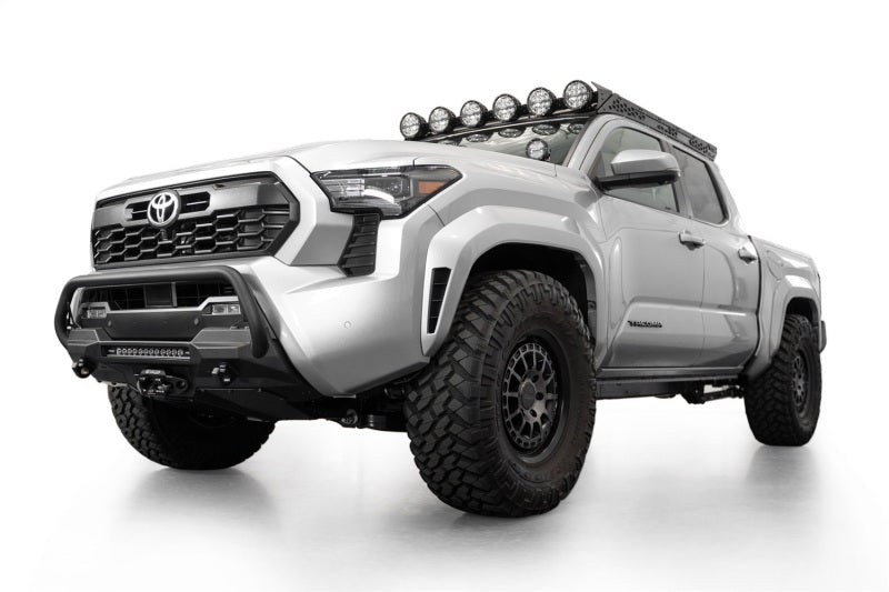 ADD 2024+ Toyota Tacoma Stealth Center Mount Winch Front Bumper w/ Top Hoop Addictive Desert Designs Bumpers - Steel AXOPROS