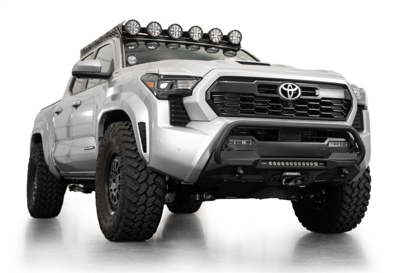 ADD 2024+ Toyota Tacoma Stealth Center Mount Winch Front Bumper w/ Top Hoop Addictive Desert Designs Bumpers - Steel AXOPROS
