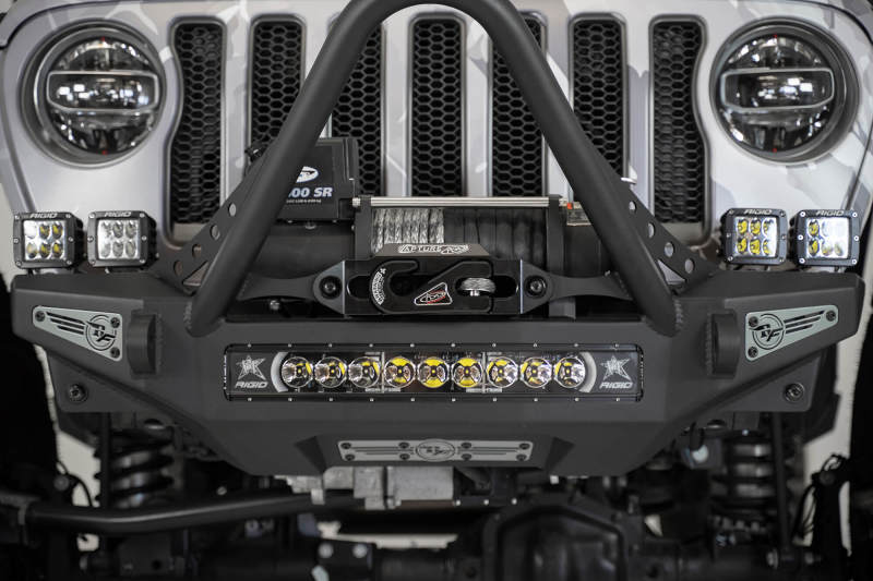 Addictive Desert Designs 1-5/16in Winch Fairlead Plate w/ Recessed Round End Hook - Black Addictive Desert Designs