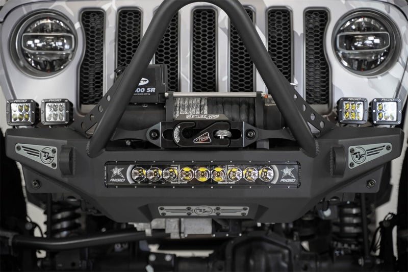 Addictive Desert Designs 1-5/16in Winch Fairlead Plate w/ Recessed Round End Hook - Black Addictive Desert Designs