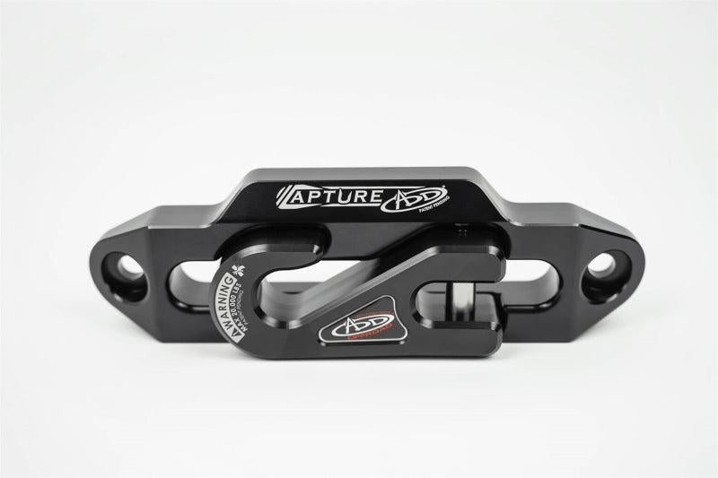 Addictive Desert Designs 1-5/16in Winch Fairlead Plate w/ Recessed Round End Hook - Black Addictive Desert Designs