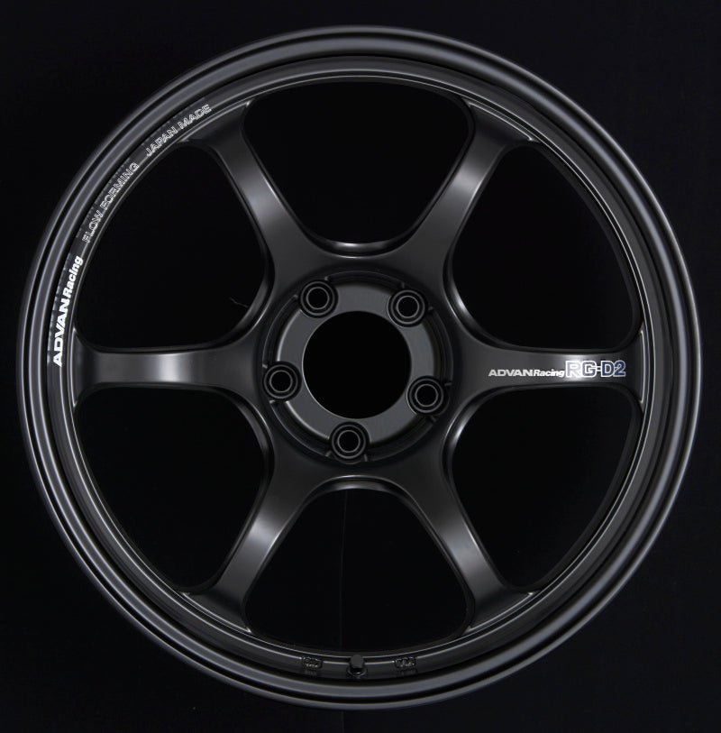 Advan RG-D2 18x9.5 +35 5-120 Semi Gloss Black Wheel Advan Wheels - Cast AXOPROS